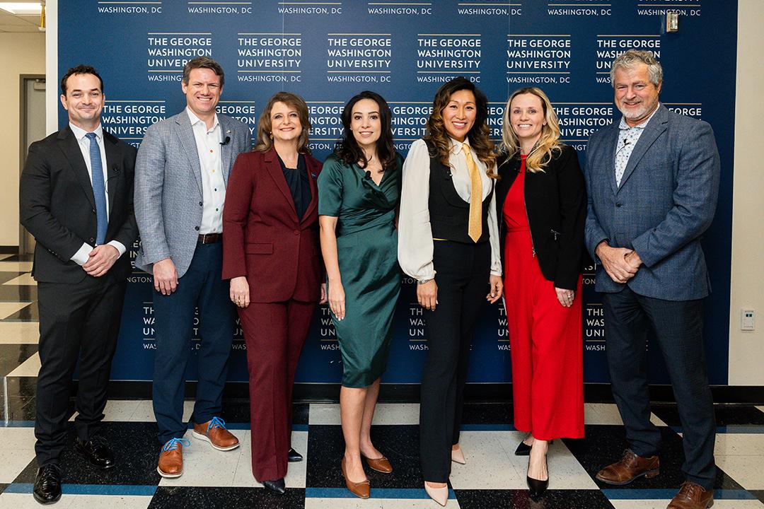 Michael McLaughlin, Matt Hayden, CPS Dean Liesl Riddle, Alison King, Katheryn Wang, Morgan Adamski, Lucian Niemeyer